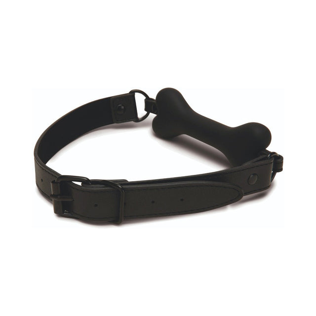 Silicone Puppy Bone Gag Black
