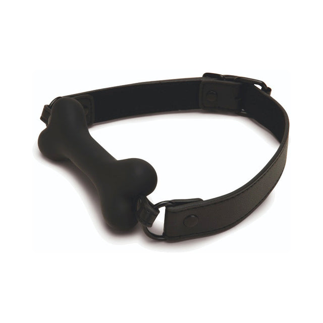 Silicone Puppy Bone Gag Black