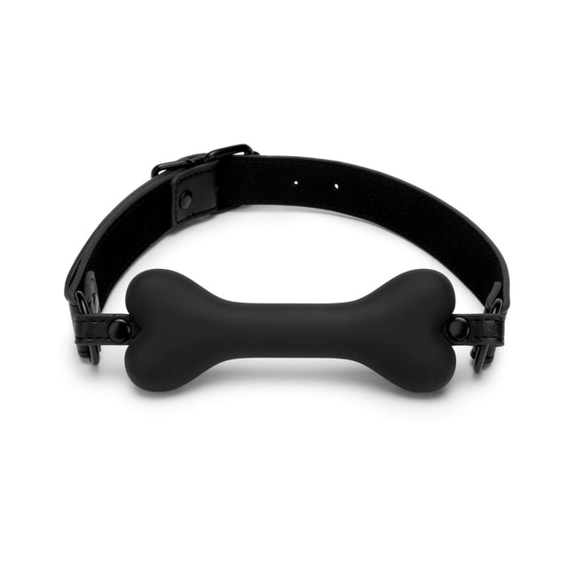 Silicone Puppy Bone Gag Black