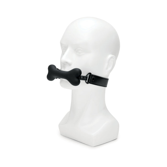 Silicone Puppy Bone Gag Black