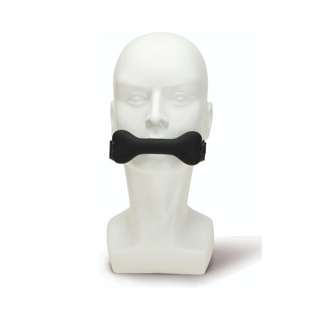 Silicone Puppy Bone Gag Black