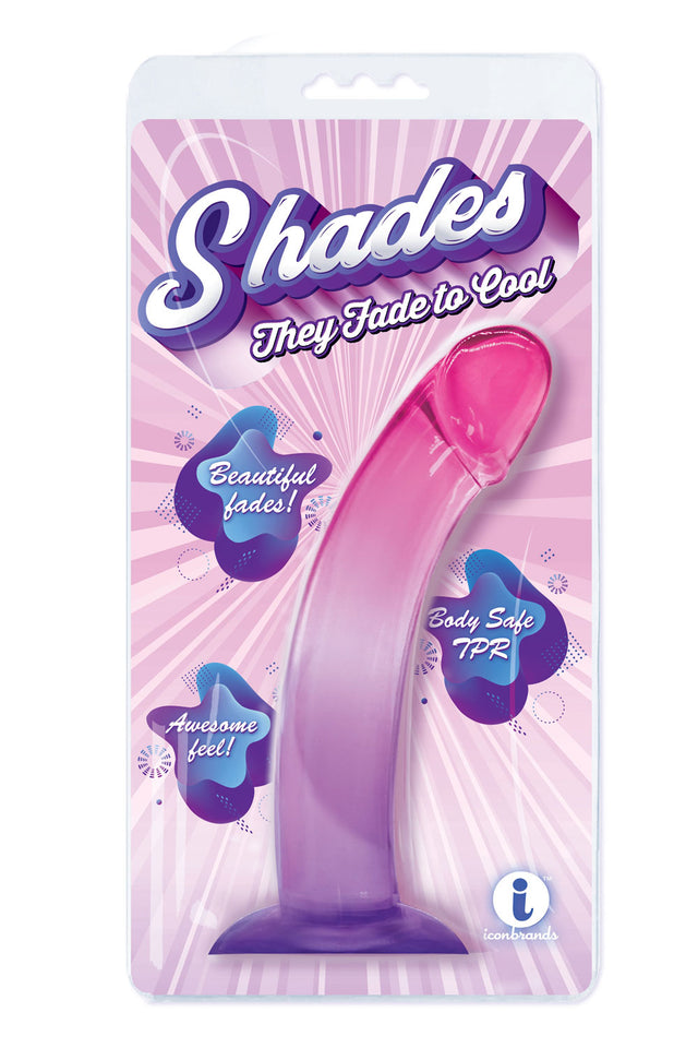 Smooth Jelly Gradient 8.25" Dildo (Purple & Pink)