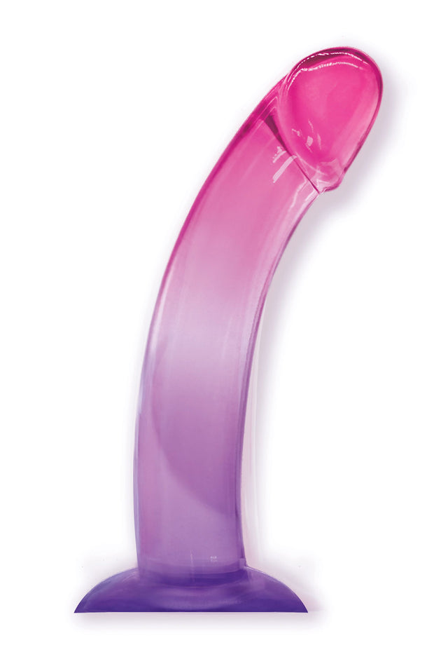 Smooth Jelly Gradient 8.25" Dildo (Purple & Pink)
