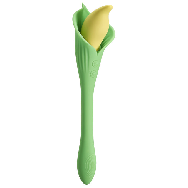 Spathe Lily Bendable Vibrator Green