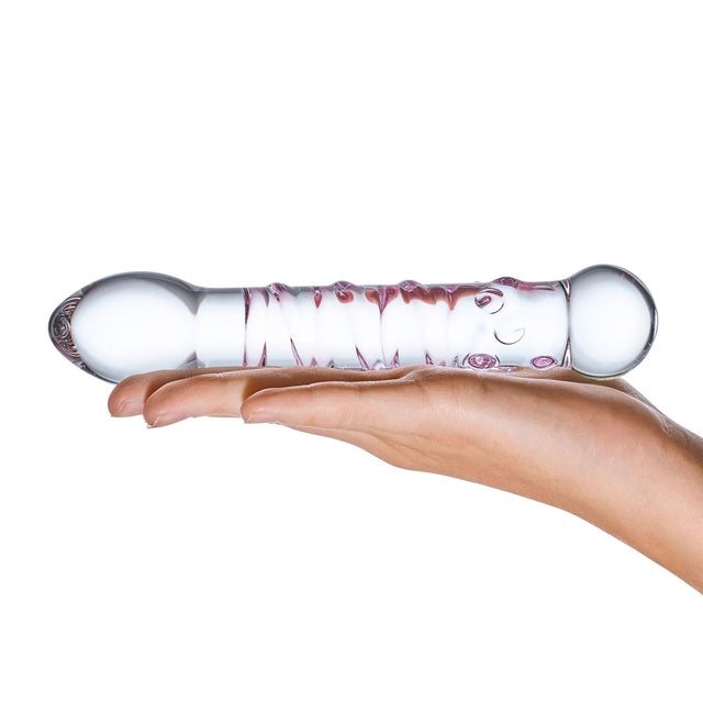 Spiral Staircase Full Tip 7.25" Glass Dildo