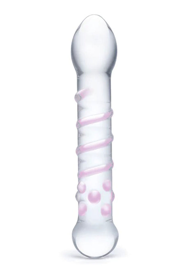 Spiral Staircase Full Tip 7.25" Glass Dildo
