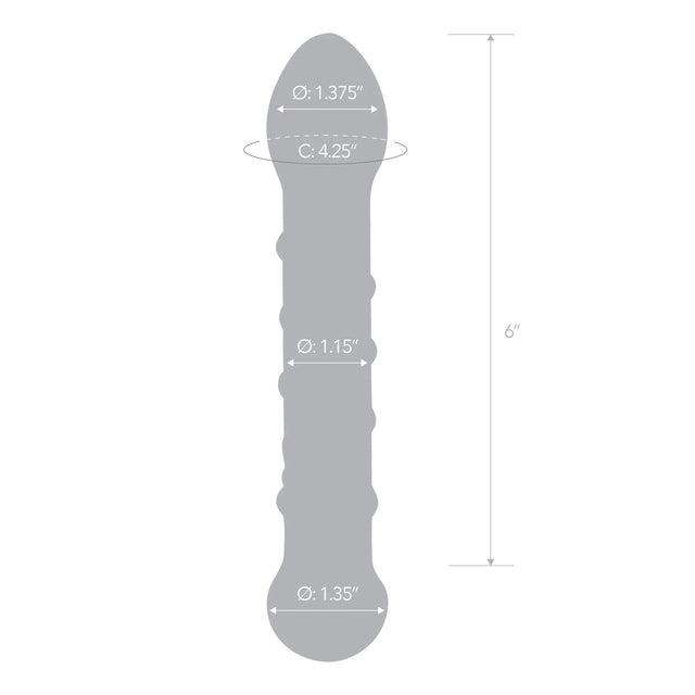 Spiral Staircase Full Tip 7.25" Glass Dildo