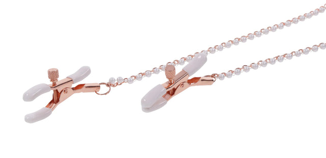 Sportsheets Peaches ‘N Creame Collar With Nipple Clamps