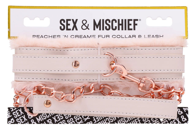 Sportsheets Peaches ‘N Creame Fur Collar and Leash