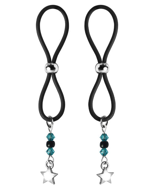 Star Slider Nipple Halos Turquoise/Black