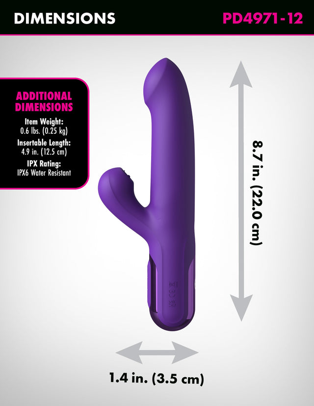 Super Sonix Thruster Rabbit Vibrator Purple