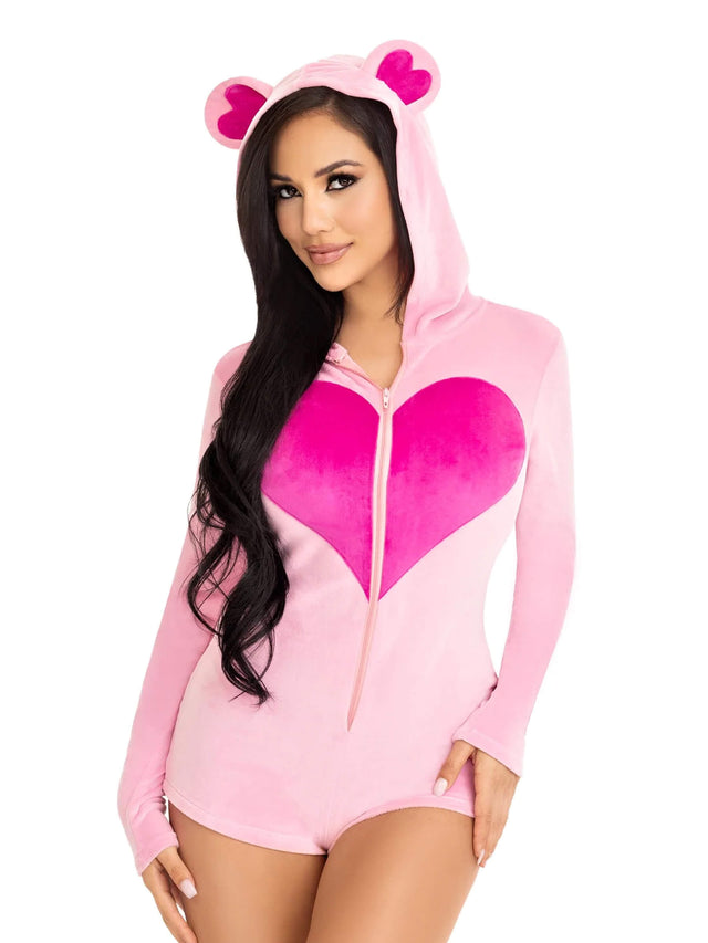 Sweetheart Bear Romper Costume X-Small / Pink