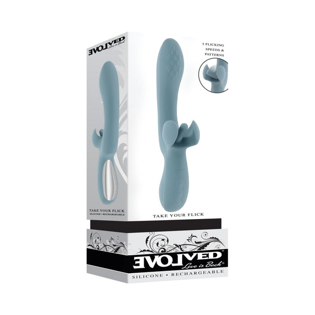 Take Your Flick Dual Vibrator Blue