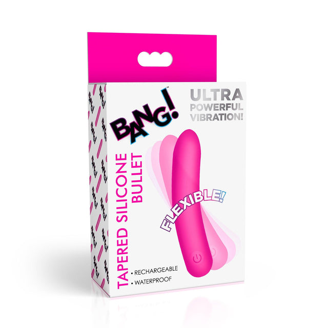 Tapered Flexible Silicone Bullet Pink