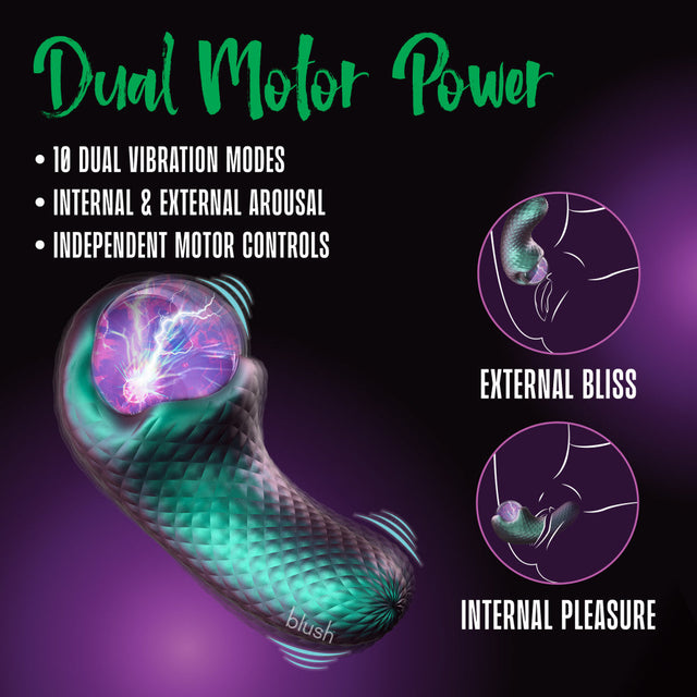 Temptasia Enchanted Serpent Dual Ended Vibrator Dark Millenia