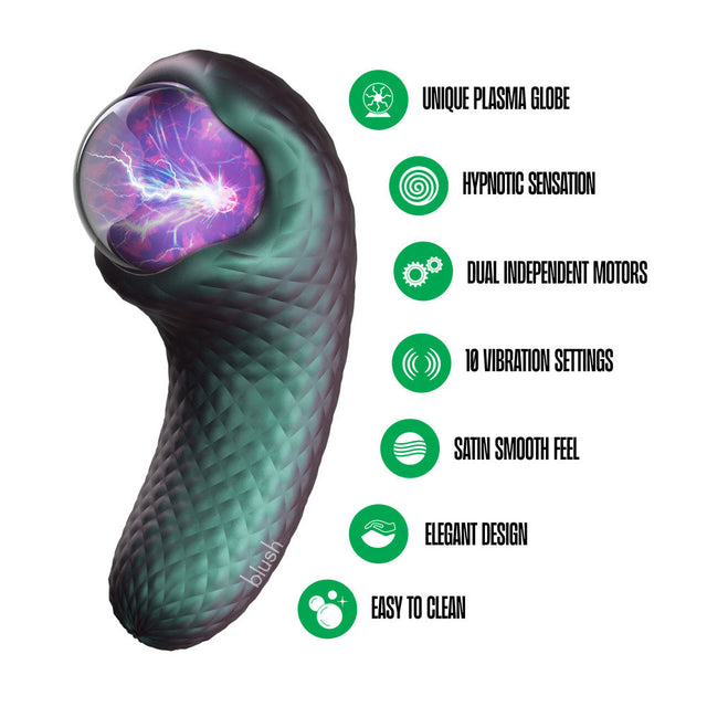 Temptasia Enchanted Serpent Dual Ended Vibrator Dark Millenia