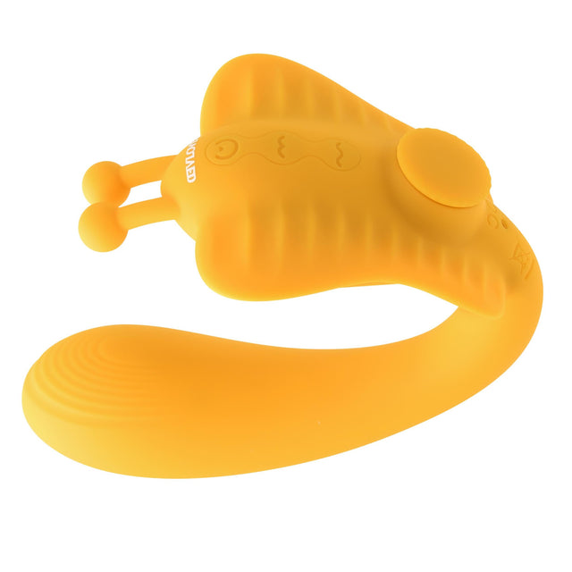 The Monarch Multi Vibrator Strapless Strap-on Yellow