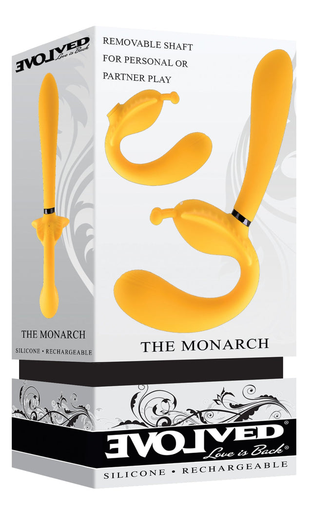 The Monarch Multi Vibrator Strapless Strap-on Yellow
