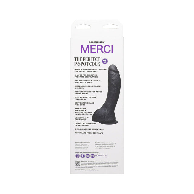 The Perfect P-Spot Cock 9.5" Dildo Black