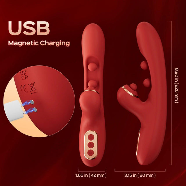 Tickler Wiggling G-Spot Vibrator Red