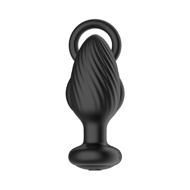 Tornado Cock and Ball Rotating and Vibrating Plug Black