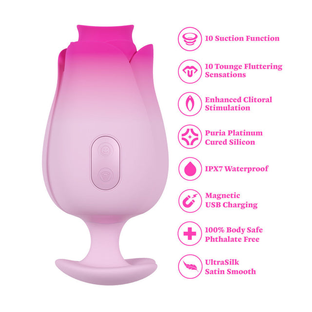 Tulip Trance Vibrator with Suction & Flutter Sensations