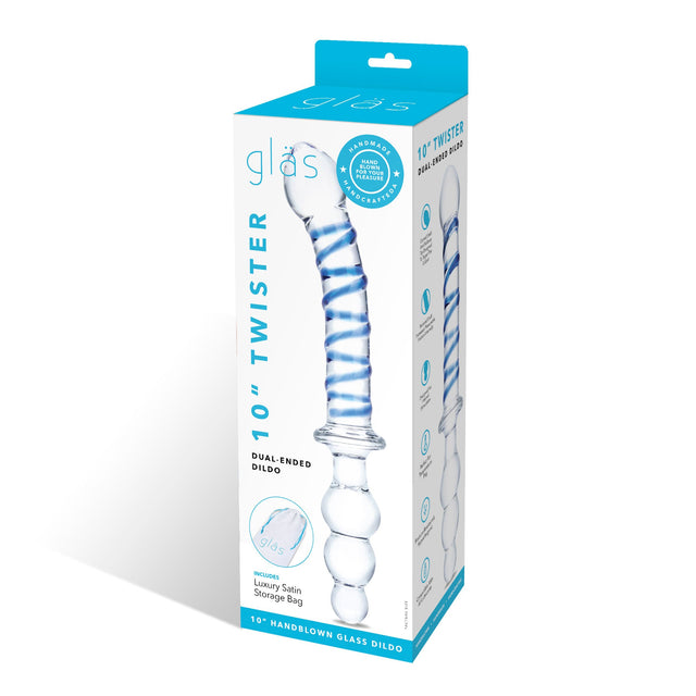 Twister Dual-Ended 10" Glass Dildo
