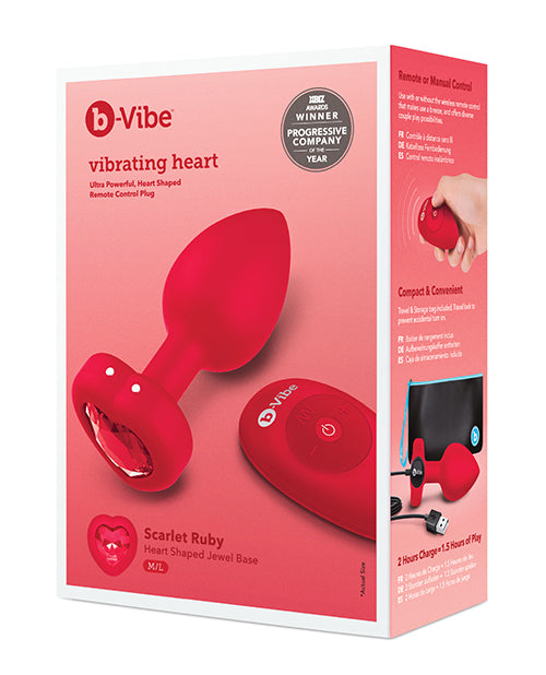 Vibrating Heart Plug with Remote