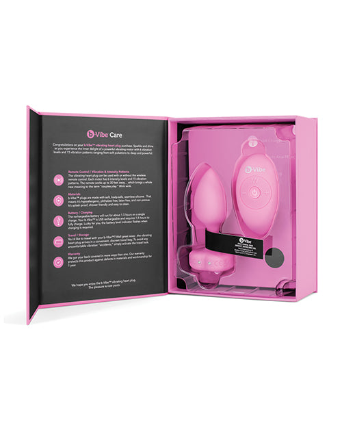 Vibrating Heart Plug with Remote