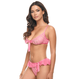 Aubrielle Sheer Mesh Bra Set
