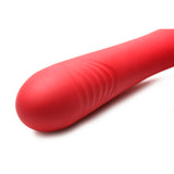 Blooming Bunny Sucking & Thrusting Silicone Rabbit Vibrator Red