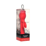 Blooming Bunny Sucking & Thrusting Silicone Rabbit Vibrator Red