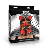 Faux Leather Hound Hood with Muzzle