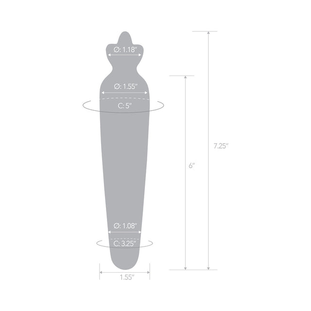 Glas Bunny's Secret 7.25" Glass Dildo