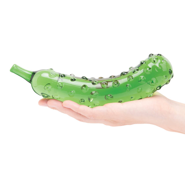 Glas Caressing Cucumber 8.25" Glass Dildo