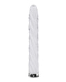 In A Twist Glass Vibrator White
