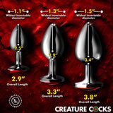 Sinister Eyes Red Eye Metal Butt Plug Set Red