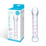 Spiral Staircase Full Tip 7.25" Glass Dildo